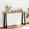 vidaXL Konzolový stolík Stromová hrana 140x40x80 cm Masívne Náhľad obrázku produktu 2