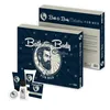 A navy blue advent calendar box for men's bath and body products, with a stylized illustration of a man on the front. Several small product samples are arranged in front of the box. Produktbild-Vorschau