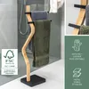 eluno Porte-serviettes sur pied indépendant, 2 barres, Voir les images du produit 4