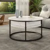 Konferenční stolek Vicco Marlo Bílý mramor 77 x 77 cm, Náhled obrázku produktu 6