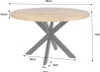 Zita Home Esstisch 110cm rund echtes Massivholz mit Produktbild-Vorschau 6