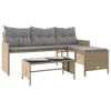The Living Store Gartensofa in L-Form mit Tisch und Kissen Produktbild-Vorschau 3