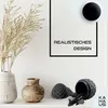 A decorative shelf display with a vase of dried reeds, a small vase, and a dragon figure emerging from an egg. Produktbild-Vorschau