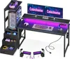 Gamingtafel met LED-verlichting en stopcontact, Productafbeelding-voorbeeld 1