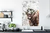 MuchoWow® Poster Schottisches Hochlandrind - Schwarz - Weiß Produktbild-Vorschau 2