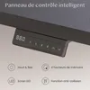 A close-up view of an intelligent control panel for a desk, likely an electric standing desk, with features highlighted. Voir les images du produit