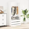 vidaXL Kleiderschrank Hochglanz-Weiß 100x50x200 cm Produktbild-Vorschau 2