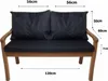 Cuscini per panchina da giardino Blu scuro, Seduta 120x60x7 Anteprima dell’immagine prodotto 3