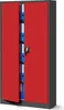 A filing cabinet with its doors open, showing folders inside. Voir les images du produit