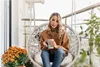 BOHO Hängesessel Beige für Garten Balkon Terrasse Produktbild-Vorschau 8