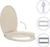 vidaXL Toilettensitz mit Absenkautomatik Aprikose Oval Produktbild-Vorschau 1