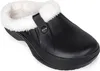 A black clog with white faux fur lining. Produktbild-Vorschau