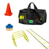 A collection of sports training equipment laid out on a white background. Voir les images du produit