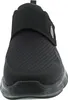 A close-up, front-facing view of a black Skechers shoe. Produktbild-Vorschau