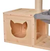 PawHut Katzenhaus Katzenkiste mit Hängematte Sisalstamm Produktbild-Vorschau 9