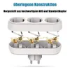 3X 3-Fach EU Steckdosenadapter,3-fach Rund Mehrfachstecker Produktbild-Vorschau 7