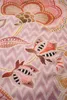 A close-up view of a floral pattern on fabric. Produktbild-Vorschau