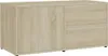 TV skříňka Sonoma dub 80x34x36 cm odvozený výrobek ze dřeva Náhled obrázku produktu 2