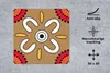 MuchoWow® Mauspad Mousepad Design - Blumen - Punkte 30x30 Produktbild-Vorschau 3