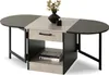 Table basse extensible IZAK - noir / béton Voir les images du produit 1