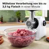 Bosch Serie 6 MFWS607W, 500 W, Weiß, 8 mm, 3,5 kg/min, 1 m, Produktbild-Vorschau 5
