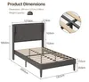 BEALIFE Polsterbett 120x200 cm Einzelbett mit Produktbild-Vorschau 7