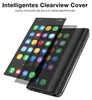 A clear view phone case with a screen displaying app icons. Produktbild-Vorschau