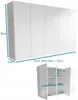 szafka łazienkowa do łazienki 130cm 130x80 wisząca biała Podgląd zdjęcia produktu 4