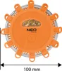 A top-down view of an orange LED warning light with the brand name NEO TOOLS visible. Podgląd zdjęcia produktu