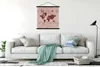 MuchoWow® Textilposter Weltkarte - Rot - Pflanzen 90x90 cm Produktbild-Vorschau 3