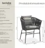 Stuhlset Valeiras Geflecht im Rope-Design 60 x 61 x 77 cm Produktbild-Vorschau 5