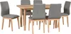 A dining table and six chairs are shown against a white background. Produktbild-Vorschau