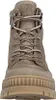 A close-up front view of a beige hiking boot. Produktbild-Vorschau