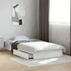 vidaXL Rám postele se zásuvkami bílý 90x200 cm materiál na Náhled obrázku produktu 2