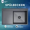 VBChome Küchenspüle 78×49 cm Edelstahl Graphit mit Produktbild-Vorschau 3