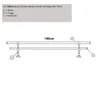 Diagram showing the components of a 180cm curtain rod. Anteprima dell’immagine prodotto