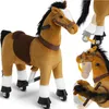 A toy horse with wheels, designed for children to ride. Produktbild-Vorschau
