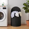 Koszyk na pranie z bambusa z pokrywą, pojemność 60 litrów. Podgląd zdjęcia produktu 2