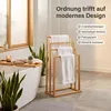 Porte-serviettes en bambou hausleben – 3 barres pour Voir les images du produit 6