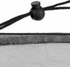 A close-up view of a black drawstring closure and mesh fabric. Anteprima dell’immagine prodotto