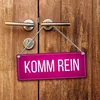 Pinkes Bitte nicht stören - Komm rein Wendeschild mit Produktbild-Vorschau 3