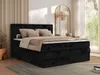 MKS MEBLE Boxspringbett 200x200 Schwarz Cord, Boxspringbett Produktbild-Vorschau 1