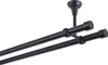 A black double curtain rod mounted on a ceiling. Produktbild-Vorschau
