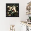 Cadre en bois avec impression en PVC vernis "Singe Caviste" Voir les images du produit 2