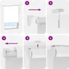 A series of diagrams illustrating the installation steps for a roller blind. Náhled obrázku produktu