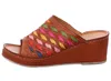 Gemini Damen Pantolette Leder Flechtoptik bunt Keilabsatz Produktbild-Vorschau 3