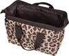 An open tote bag with a leopard print pattern. Produktbild-Vorschau