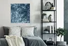 MuchoWow® Poster Marmor - Blau - Weiß 75x75 cm - Wand Produktbild-Vorschau 4