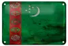 Blechschild Flagge Turkmenistan 18x12cm Turkmenistan Rost Produktbild-Vorschau 1