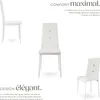Lot de chaises avec strass - blanc, Lot de 4 Voir les images du produit 3